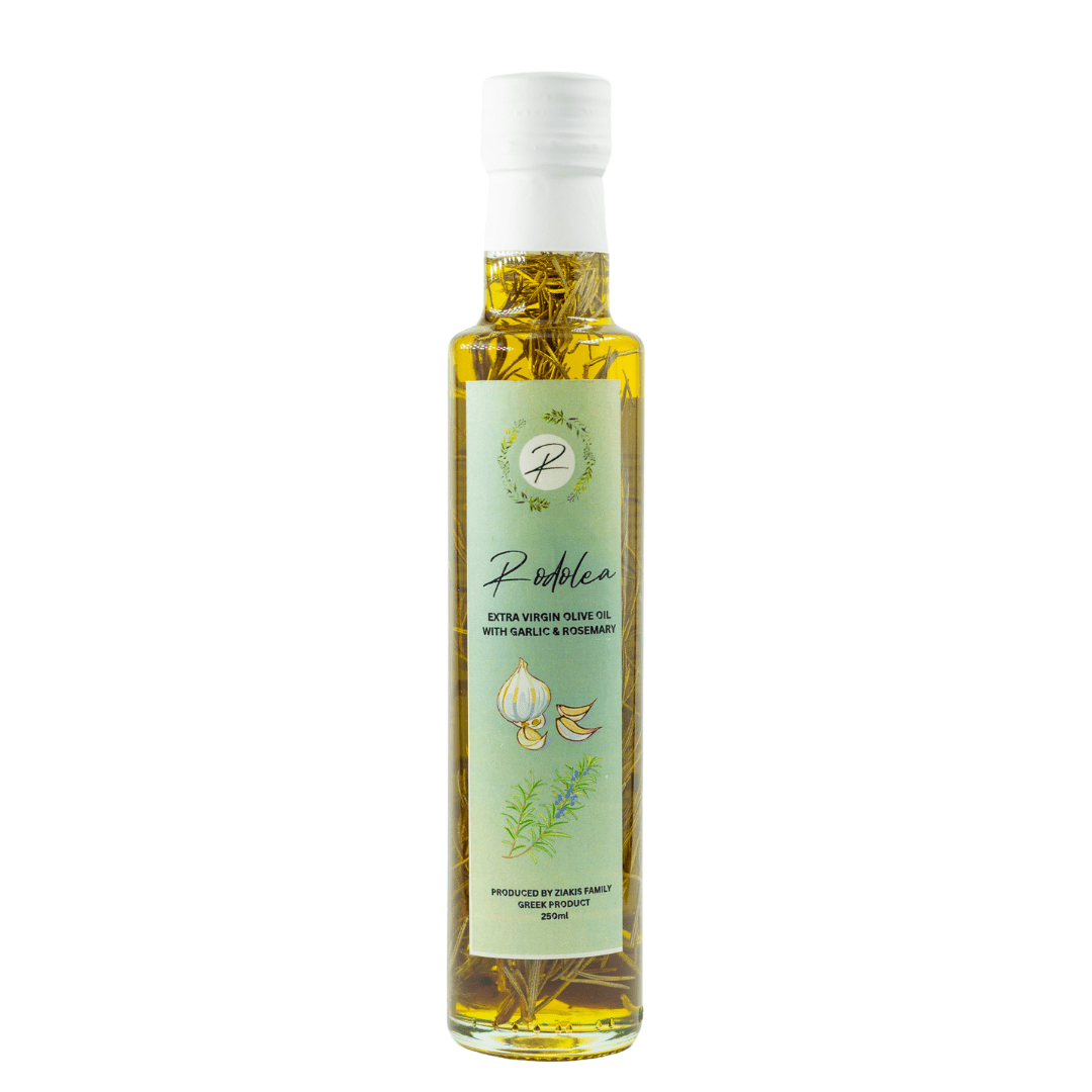Rodolea Olivenl Extra Nativ mit Knoblauch & Rosmarin 250ml - Olivenl  kaufen direkt vom Erzeuger